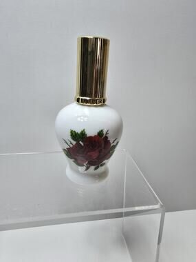 Vintage Floral Porcelain Perfume Bottle by Willitts Exclusive Imports rose Empty